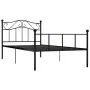 Estructura de cama de metal negro 90x200 cm de vidaXL, Camas y somieres - Ref: Foro24-284523, Precio: 107,40 €, Descuento: %