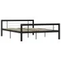 Black and white metal bed frame 120x200 cm by vidaXL, Beds and slatted bases - Ref: Foro24-284552, Price: 126,54 €, Discount: %