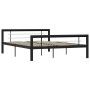 Schwarz-weißes Metallbettgestell 120x200 cm von vidaXL, Betten und Lattenroste - Ref: Foro24-284552, Preis: 127,85 €, Rabatt: %
