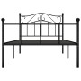 Estructura de cama de metal negro 90x200 cm de vidaXL, Camas y somieres - Ref: Foro24-284523, Precio: 98,14 €, Descuento: %