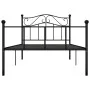 Estructura de cama de metal negro 90x200 cm de vidaXL, Camas y somieres - Ref: Foro24-284523, Precio: 107,40 €, Descuento: %
