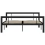 Black and white metal bed frame 120x200 cm by vidaXL, Beds and slatted bases - Ref: Foro24-284552, Price: 126,54 €, Discount: %