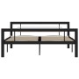 Schwarz-weißes Metallbettgestell 120x200 cm von vidaXL, Betten und Lattenroste - Ref: Foro24-284552, Preis: 127,85 €, Rabatt: %