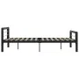 Black and white metal bed frame 120x200 cm by vidaXL, Beds and slatted bases - Ref: Foro24-284552, Price: 126,54 €, Discount: %