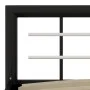 Black and white metal bed frame 120x200 cm by vidaXL, Beds and slatted bases - Ref: Foro24-284552, Price: 126,54 €, Discount: %