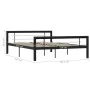 Black and white metal bed frame 120x200 cm by vidaXL, Beds and slatted bases - Ref: Foro24-284552, Price: 126,54 €, Discount: %