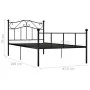 Estructura de cama de metal negro 90x200 cm de vidaXL, Camas y somieres - Ref: Foro24-284523, Precio: 107,40 €, Descuento: %