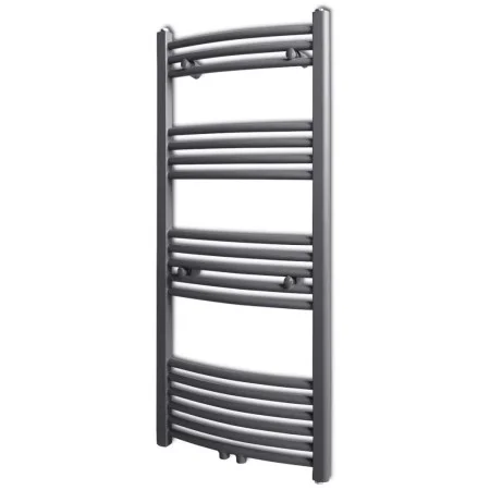 Radiador toallero de baño curvo gris 500 x 1160 mm de vidaXL, Radiadores - Ref: Foro24-141899, Precio: 101,40 €, Descuento: %