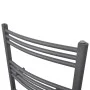 Radiador toallero de baño curvo gris 500 x 1160 mm de vidaXL, Radiadores - Ref: Foro24-141899, Precio: 101,40 €, Descuento: %