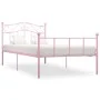 Estructura de cama de metal rosa 90x200 cm de vidaXL, Camas y somieres - Ref: Foro24-284537, Precio: 110,88 €, Descuento: %