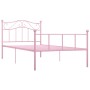 Pink metal bed frame 90x200 cm by vidaXL, Beds and slatted bases - Ref: Foro24-284537, Price: 117,27 €, Discount: %