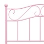 Pink metal bed frame 90x200 cm by vidaXL, Beds and slatted bases - Ref: Foro24-284537, Price: 117,27 €, Discount: %