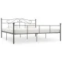 Estructura de cama de metal gris 180x200 cm de vidaXL, Camas y somieres - Ref: Foro24-284535, Precio: 141,52 €, Descuento: %