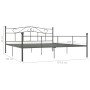 Estructura de cama de metal gris 180x200 cm de vidaXL, Camas y somieres - Ref: Foro24-284535, Precio: 143,51 €, Descuento: %