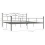 Estructura de cama de metal gris 180x200 cm de vidaXL, Camas y somieres - Ref: Foro24-284535, Precio: 141,52 €, Descuento: %