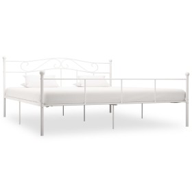 Estructura de cama de metal blanco 180x200 cm de vidaXL, Camas y somieres - Ref: Foro24-284521, Precio: 146,45 €, Descuento: %