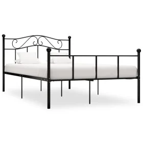 Black metal bed frame 120x200 cm by vidaXL, Beds and slatted bases - Ref: Foro24-284525, Price: 123,15 €, Discount: %