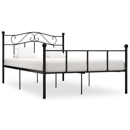 Estructura de cama de metal negro 120x200 cm de vidaXL, Camas y somieres - Ref: Foro24-284525, Precio: 131,29 €, Descuento: %