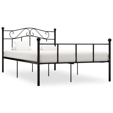 Estructura de cama de metal negro 120x200 cm de vidaXL, Camas y somieres - Ref: Foro24-284525, Precio: 122,74 €, Descuento: %