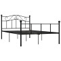 Estructura de cama de metal negro 120x200 cm de vidaXL, Camas y somieres - Ref: Foro24-284525, Precio: 131,29 €, Descuento: %