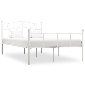 White metal bed frame 160x200 cm by vidaXL, Beds and slatted bases - Ref: Foro24-284520, Price: 167,79 €, Discount: %
