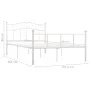 Bettgestell aus weißem Metall, 160 x 200 cm von vidaXL, Betten und Lattenroste - Ref: Foro24-284520, Preis: 167,79 €, Rabatt: %
