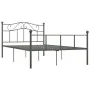 Gray metal bed frame 140x200 cm by vidaXL, Beds and slatted bases - Ref: Foro24-284533, Price: 109,08 €, Discount: %