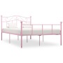 Estructura de cama de metal rosa 120x200 cm de vidaXL, Camas y somieres - Ref: Foro24-284539, Precio: 159,65 €, Descuento: %