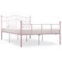 Rosa Metallbettgestell 120x200 cm von vidaXL, Betten und Lattenroste - Ref: Foro24-284539, Preis: 159,62 €, Rabatt: %