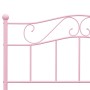 Estructura de cama de metal rosa 120x200 cm de vidaXL, Camas y somieres - Ref: Foro24-284539, Precio: 159,65 €, Descuento: %