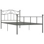 Estructura de cama de metal gris 100x200 cm de vidaXL, Camas y somieres - Ref: Foro24-284531, Precio: 82,39 €, Descuento: %