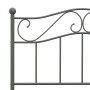 Estructura de cama de metal gris 100x200 cm de vidaXL, Camas y somieres - Ref: Foro24-284531, Precio: 82,39 €, Descuento: %