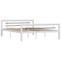 Estructura de cama de metal blanco y negro 140x200 cm de vidaXL, Camas y somieres - Ref: Foro24-284547, Precio: 117,94 €, Des...