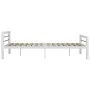 Schwarz-weißes Metallbettgestell 140x200 cm von vidaXL, Betten und Lattenroste - Ref: Foro24-284547, Preis: 116,84 €, Rabatt: %
