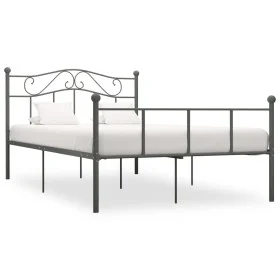 Gray metal bed frame 120x200 cm by vidaXL, Beds and slatted bases - Ref: Foro24-284532, Price: 86,32 €, Discount: %