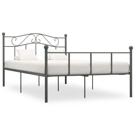 Graues Metallbettgestell 120x200 cm von vidaXL, Betten und Lattenroste - Ref: Foro24-284532, Preis: 86,22 €, Rabatt: %