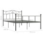 Estructura de cama de metal gris 120x200 cm de vidaXL, Camas y somieres - Ref: Foro24-284532, Precio: 87,19 €, Descuento: %