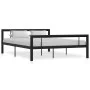 Schwarz-weißes Metallbettgestell 140x200 cm von vidaXL, Betten und Lattenroste - Ref: Foro24-284553, Preis: 146,34 €, Rabatt: %