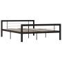 Schwarz-weißes Metallbettgestell 140x200 cm von vidaXL, Betten und Lattenroste - Ref: Foro24-284553, Preis: 139,03 €, Rabatt: %
