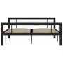 Schwarz-weißes Metallbettgestell 140x200 cm von vidaXL, Betten und Lattenroste - Ref: Foro24-284553, Preis: 146,34 €, Rabatt: %