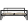 Schwarz-weißes Metallbettgestell 140x200 cm von vidaXL, Betten und Lattenroste - Ref: Foro24-284553, Preis: 139,03 €, Rabatt: %