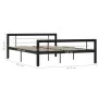 Schwarz-weißes Metallbettgestell 140x200 cm von vidaXL, Betten und Lattenroste - Ref: Foro24-284553, Preis: 146,34 €, Rabatt: %