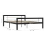 Schwarz-weißes Metallbettgestell 140x200 cm von vidaXL, Betten und Lattenroste - Ref: Foro24-284553, Preis: 139,03 €, Rabatt: %