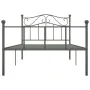 Estructura de cama de metal gris 90x200 cm de vidaXL, Camas y somieres - Ref: Foro24-284530, Precio: 64,89 €, Descuento: %
