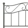 Gray metal bed frame 90x200 cm by vidaXL, Beds and slatted bases - Ref: Foro24-284530, Price: 64,89 €, Discount: %