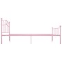 Estructura de cama de metal rosa 140x200 cm de vidaXL, Camas y somieres - Ref: Foro24-284540, Precio: 150,27 €, Descuento: %