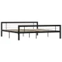 Black and white metal bed frame 180x200 cm by vidaXL, Beds and slatted bases - Ref: Foro24-284555, Price: 158,01 €, Discount: %