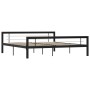 Schwarz-weißes Metallbettgestell 180x200 cm von vidaXL, Betten und Lattenroste - Ref: Foro24-284555, Preis: 150,65 €, Rabatt: %
