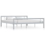 Gray and white metal bed frame 180x200 cm by vidaXL, Beds and slatted bases - Ref: Foro24-284561, Price: 166,53 €, Discount: %