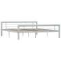 Grau-weißes Metallbettgestell 180x200 cm von vidaXL, Betten und Lattenroste - Ref: Foro24-284561, Preis: 166,53 €, Rabatt: %